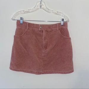 Kendall & Kylie Corduroy Pink Mini Skirt